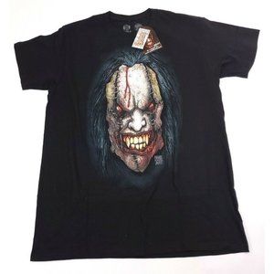 Spencers Get Down Art Cult of Fools Stitches The Killer Clown T Shirt Sz S